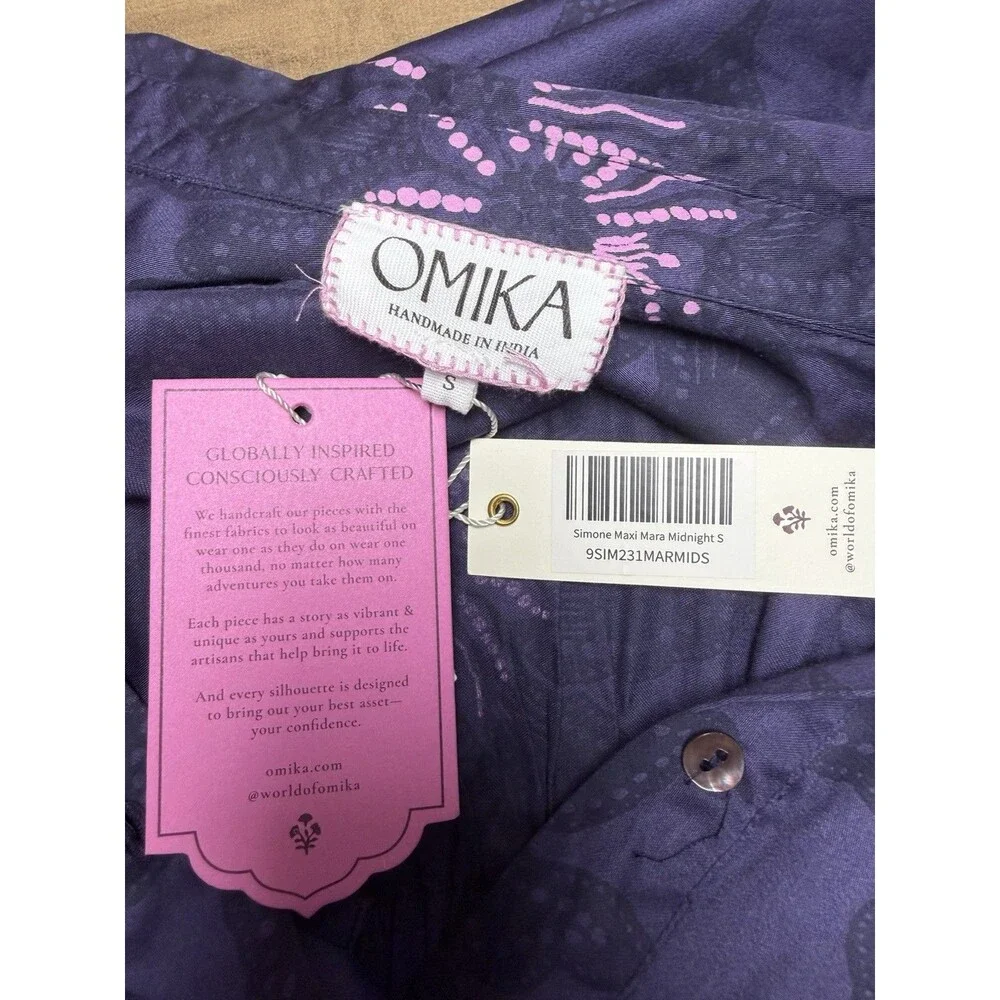 Omika Maxi Mara Midnight Dress Women’s Small Purple NWT($253) Bohemian Luxury - Picture 10 of 11